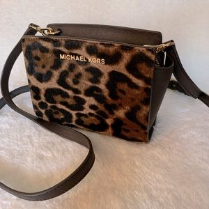 Michael Kors leopard mini bag